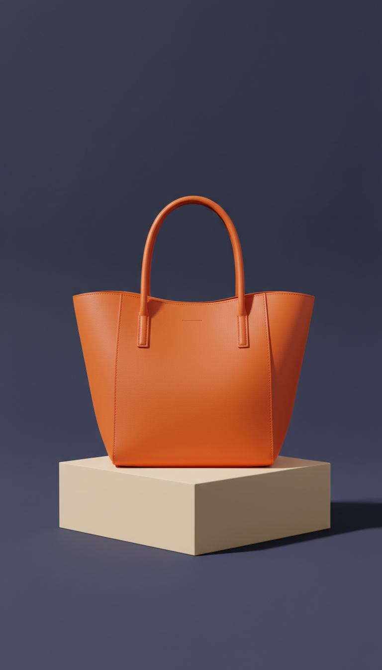 Structured Italian Leather Tote